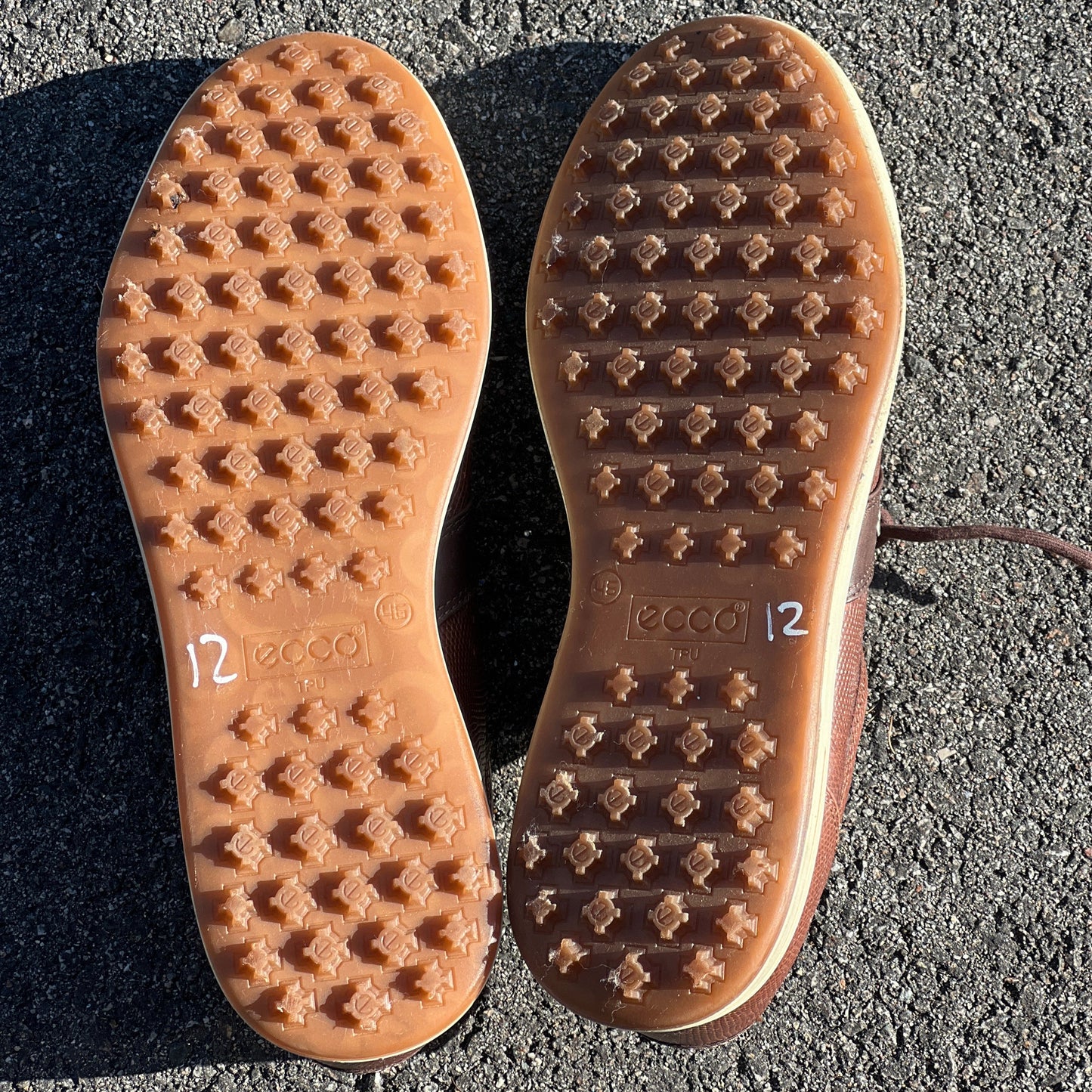 Men’s Ecco Street Premier Cleat-less Golf Shoe 46EU • Brown Reptile Embossed Hydromax Leather