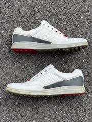Men’s Ecco Premier Cleat-less Golf Shoe 46EU •White/ Grey• Hydromax Leather