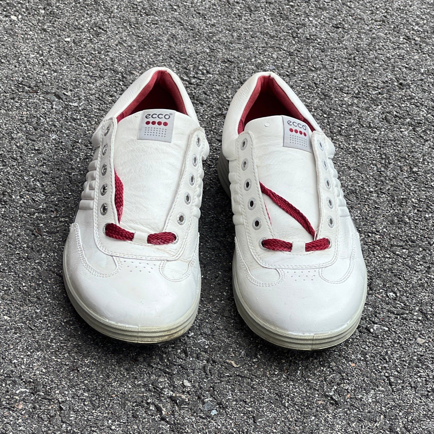 Men’s Ecco Premier Cleat-less Golf Shoe 45EU •White/ Grey• Hydromax Leather