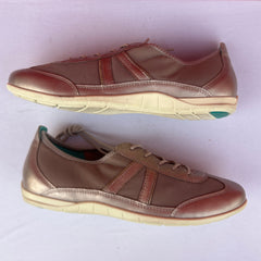Woman’s Ecco ECCO Bluma Lace Oxford 39M Metallic Taupe Mesh/Leather