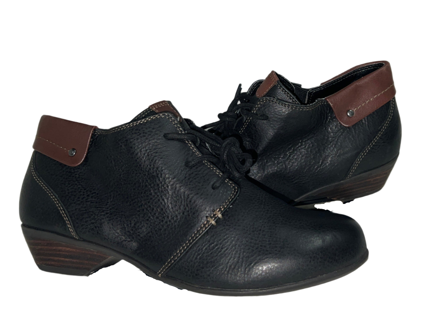 Women's Comfortiva •Rifton• Women's Lace-up Boots - Size 7.5M Black Leather