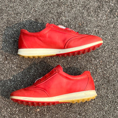 Women’s Ecco Spikeless Golf Shoes 38U -Red- Hydromax Yak Leather