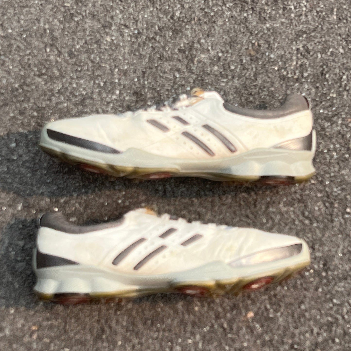 Men’s Ecco Biom Cleated Golf Shoe 45EU •White/Red• Hydromax Yak Leather