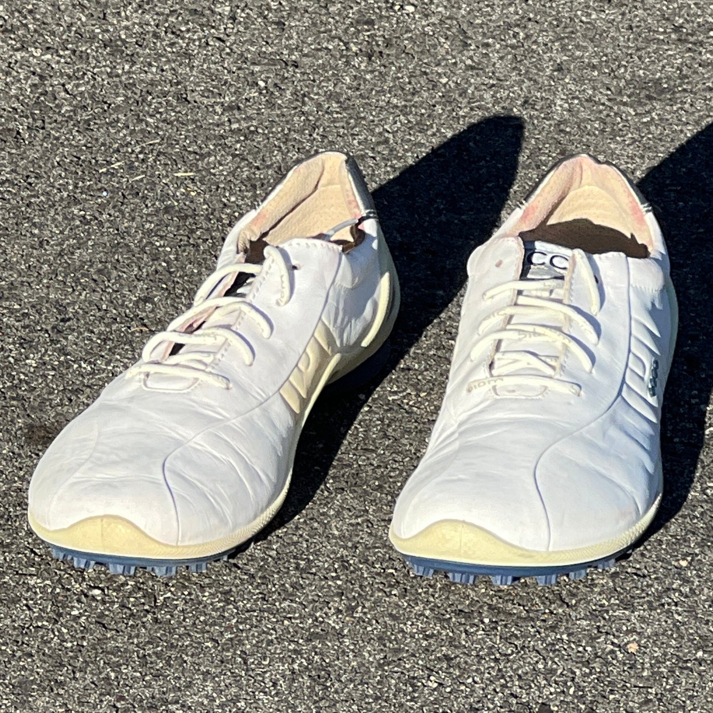 Men’s Ecco Biom Natural Motion Spikeless Golf Shoes 45EU -White/Blue- Hydromax Leather