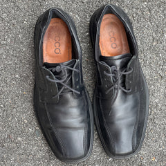 Men’s Ecco Dress Oxford 45EU Black Leather- Made in Portugal