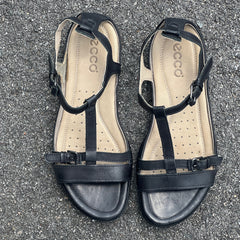 Ecco Women's T-Strap Sandal EU36M Black Leather