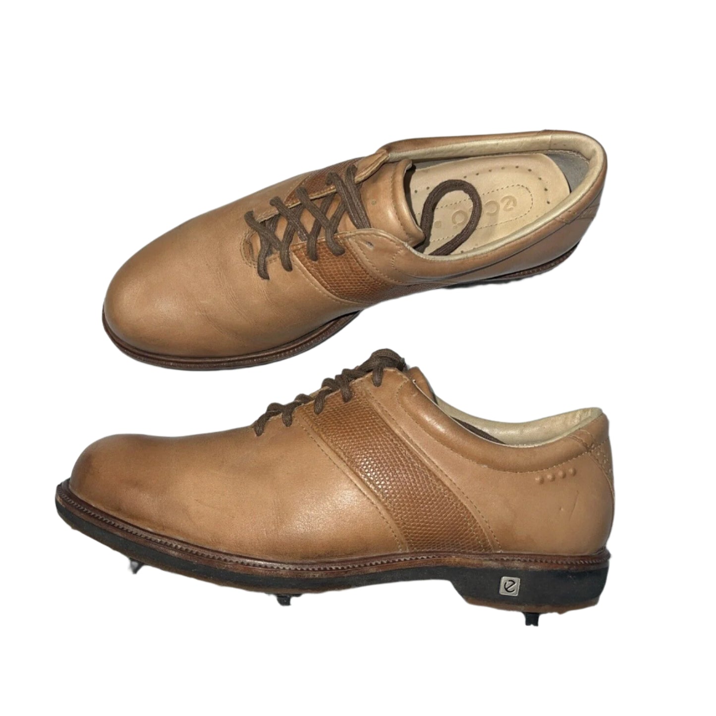 Women’s Ecco Tan Hydromax Leather Spiked Golf Shoe 38