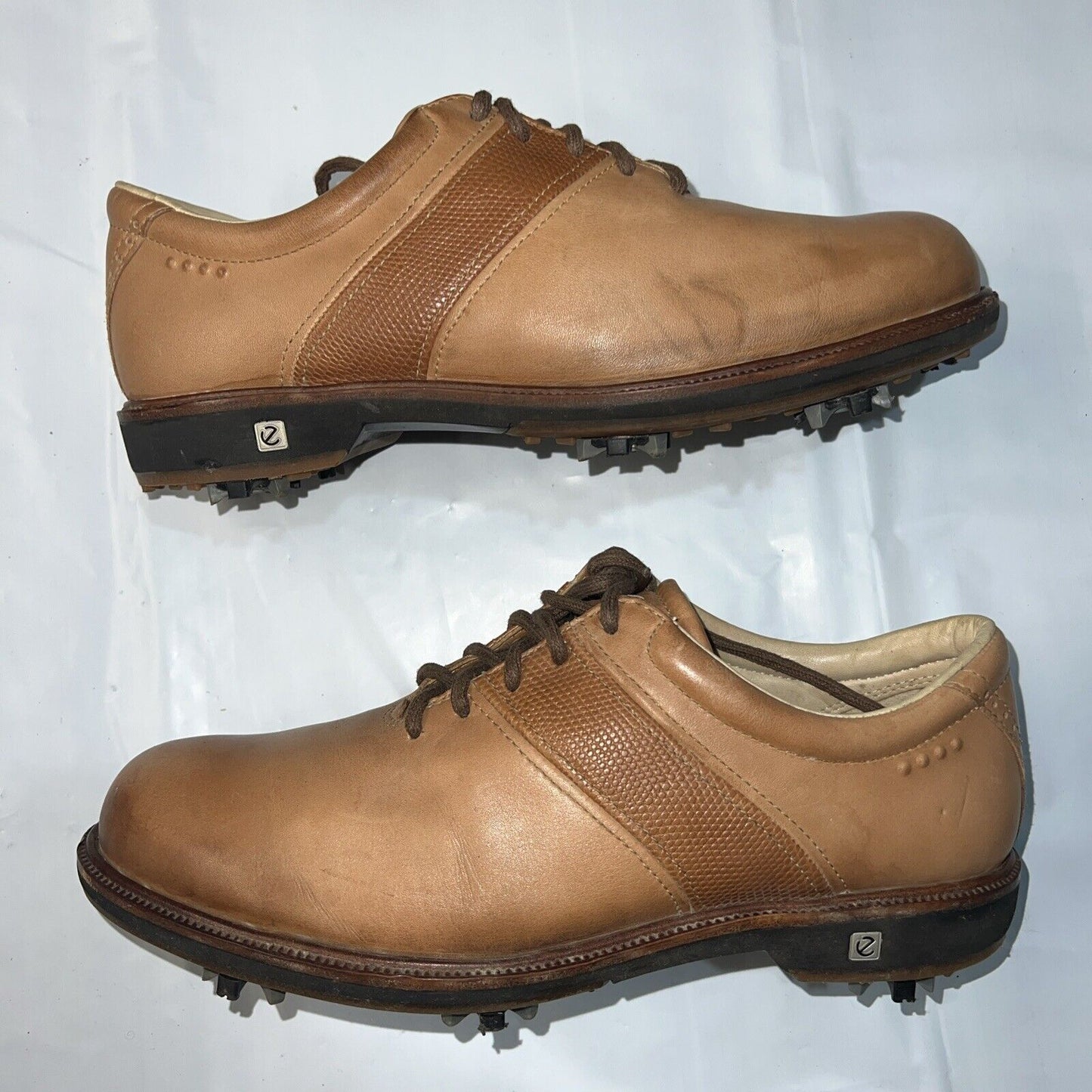 Women’s Ecco Tan Hydromax Leather Spiked Golf Shoe 38