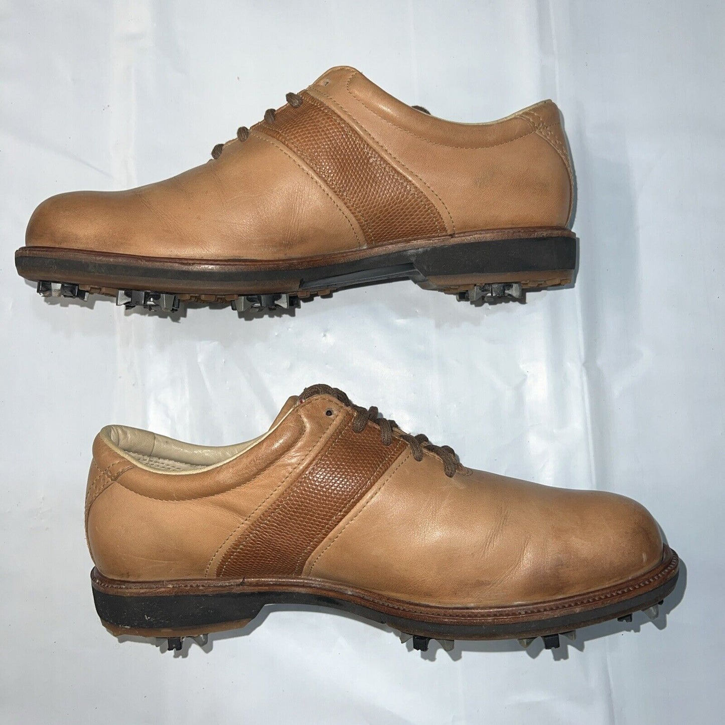 Women’s Ecco Tan Hydromax Leather Spiked Golf Shoe 38