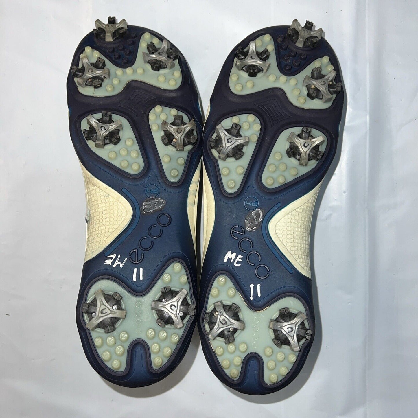 Women’s Ecco Hydromax Leather Spiked Golf Shoe 42EU White/Marine