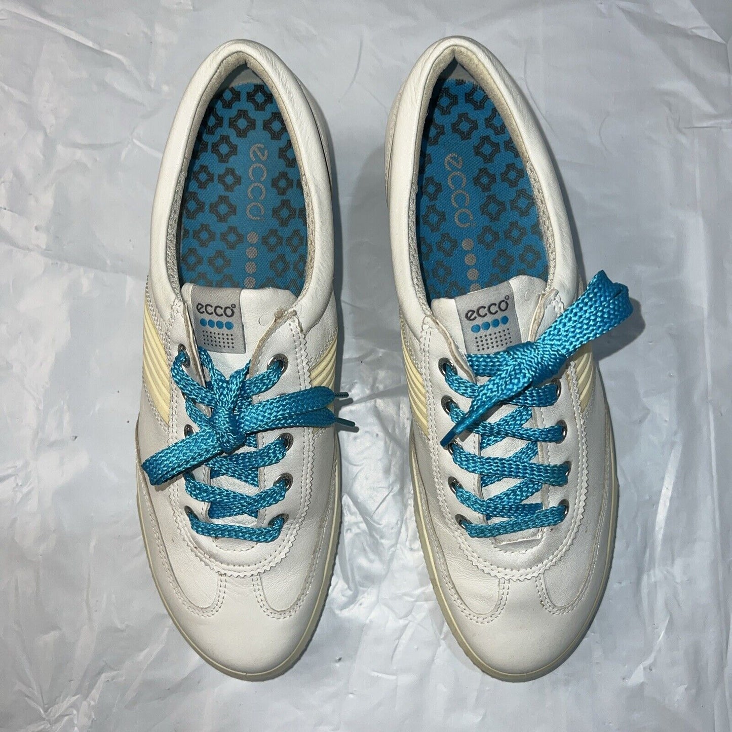 Women’s Ecco Street Premier Hydromax Leather Spikeless Golf Shoe 41 White/Blue