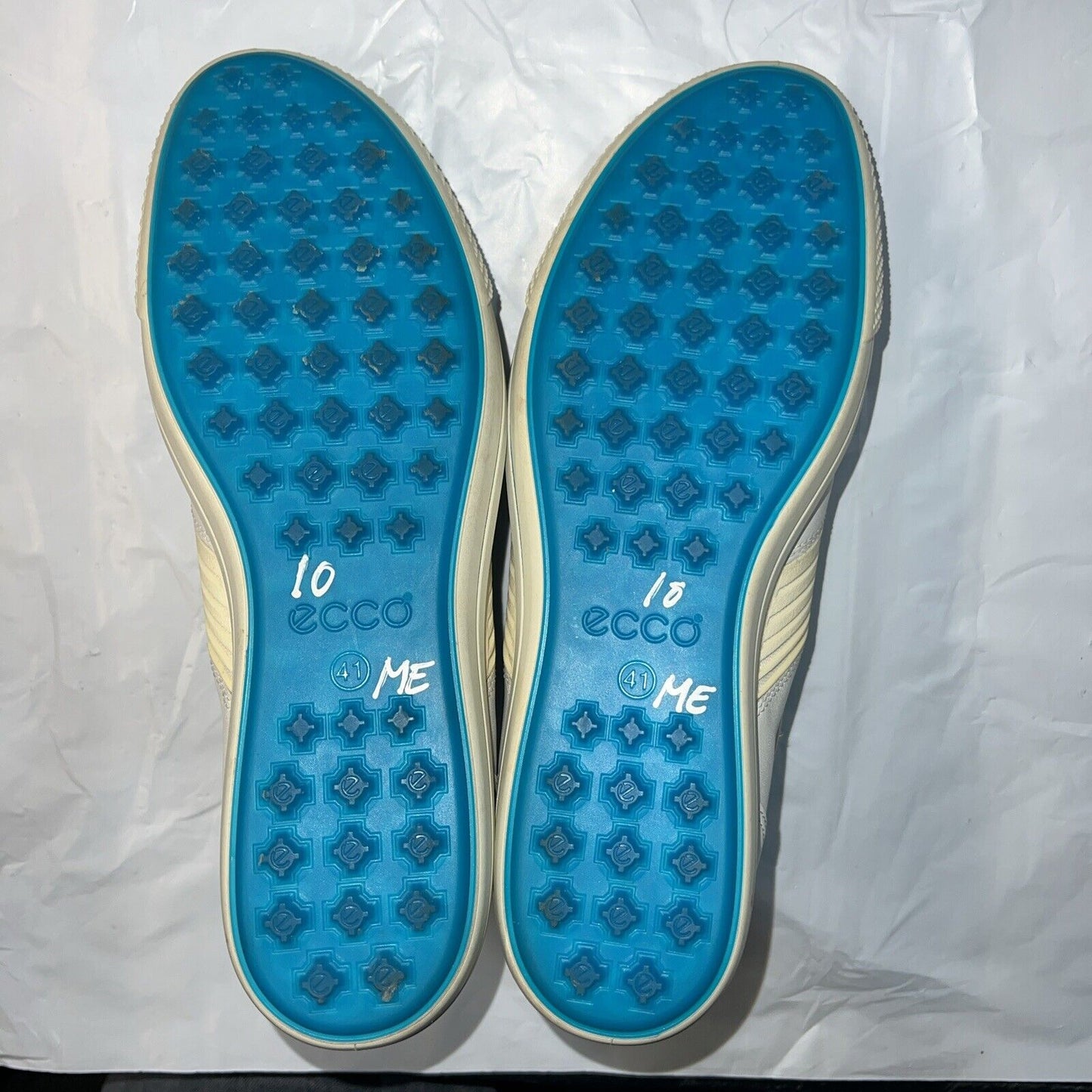 Women’s Ecco Street Premier Hydromax Leather Spikeless Golf Shoe 41 White/Blue