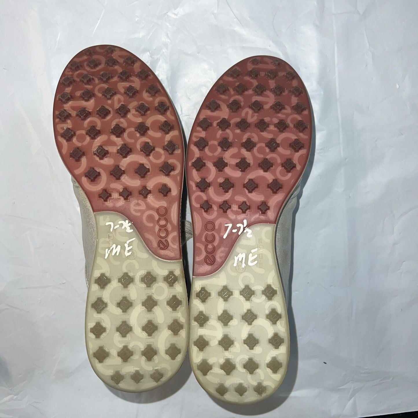 Women’s Ecco Street Spikeless Golf Shoe 38EU Metallic Silver Hydromax Leather