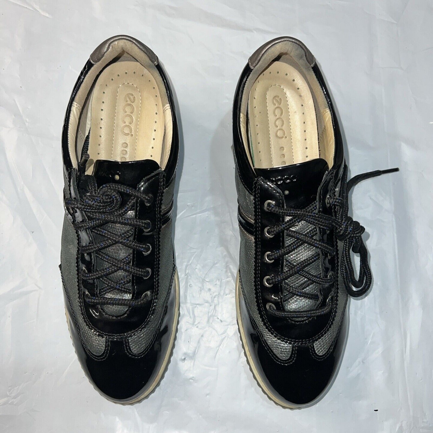 Women’s Ecco Street Spikeless Golf Shoe 41EU Black/Metallic Hydromax Leather