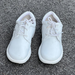 Women's NURSE MATES •Angle • All-day Comfort Oxford 5.5M White Leather