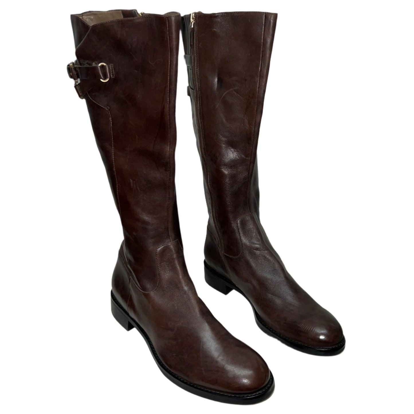 ECCO Women's Hobart Tall Strap Boot 42EU - Brown Leather