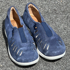 Comfortiva by SoftSpots Women’s •Tinsley• Comfort Slip on 8.5W Blue Suede