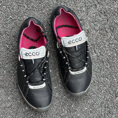 Women’s Ecco Biom Spikeless Golf Shoes 39EU -Black/Pink- Hydromax Yak Leather