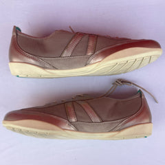 Woman’s Ecco ECCO Bluma Lace Oxford 39M Metallic Taupe Mesh/Leather
