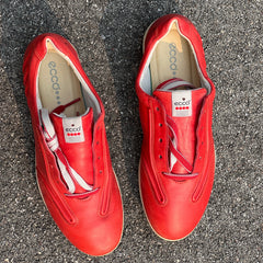 Women’s Ecco Spikeless Golf Shoes 38U -Red- Hydromax Yak Leather