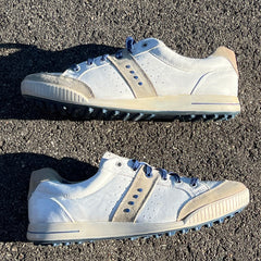 Men’s Ecco Street Premier Cleat-less Golf Shoe 44EU •White/Blue• Leather