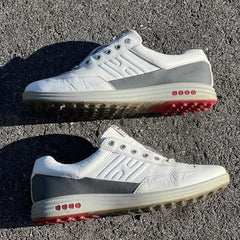 Men’s Ecco Premier Cleat-less Golf Shoe 44EU •White/ Grey• Hydromax Leather