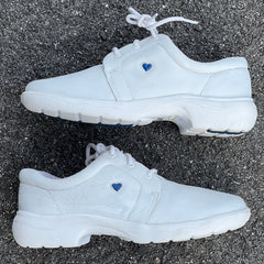 Women's NURSE MATES •Angle • All-day Comfort Oxford 5.5M White Leather