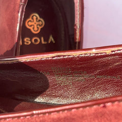 Woman’s Isola •Donna• Suede Smoking Shoe 10M Maroon Suede Leather