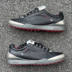 Women’s Ecco Biom Spikeless Golf Shoes 39EU -Black/Pink- Hydromax Yak Leather