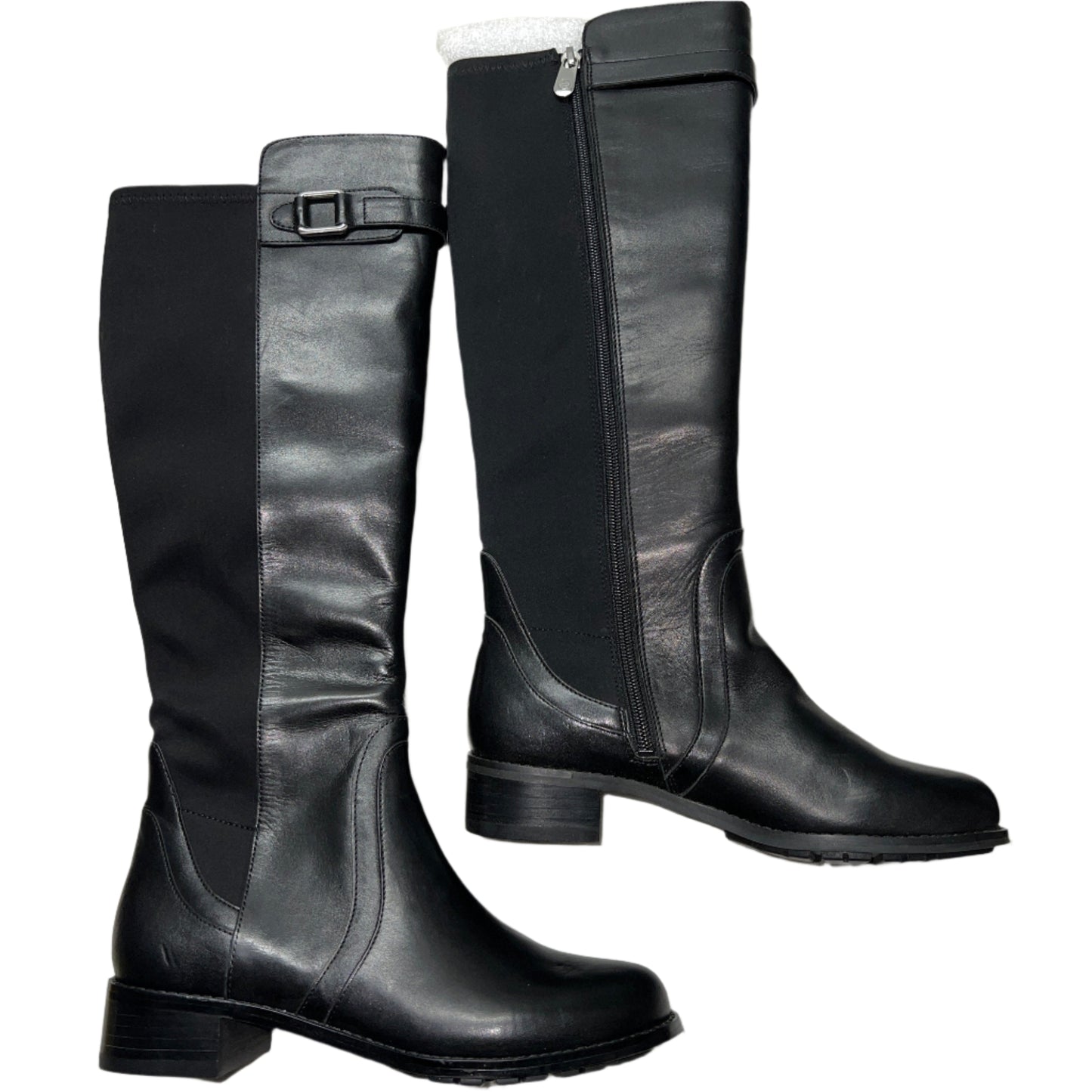 ADRIENNE VITTADINI Women's •Tate• Tall Boot - Size 6M Black Leather