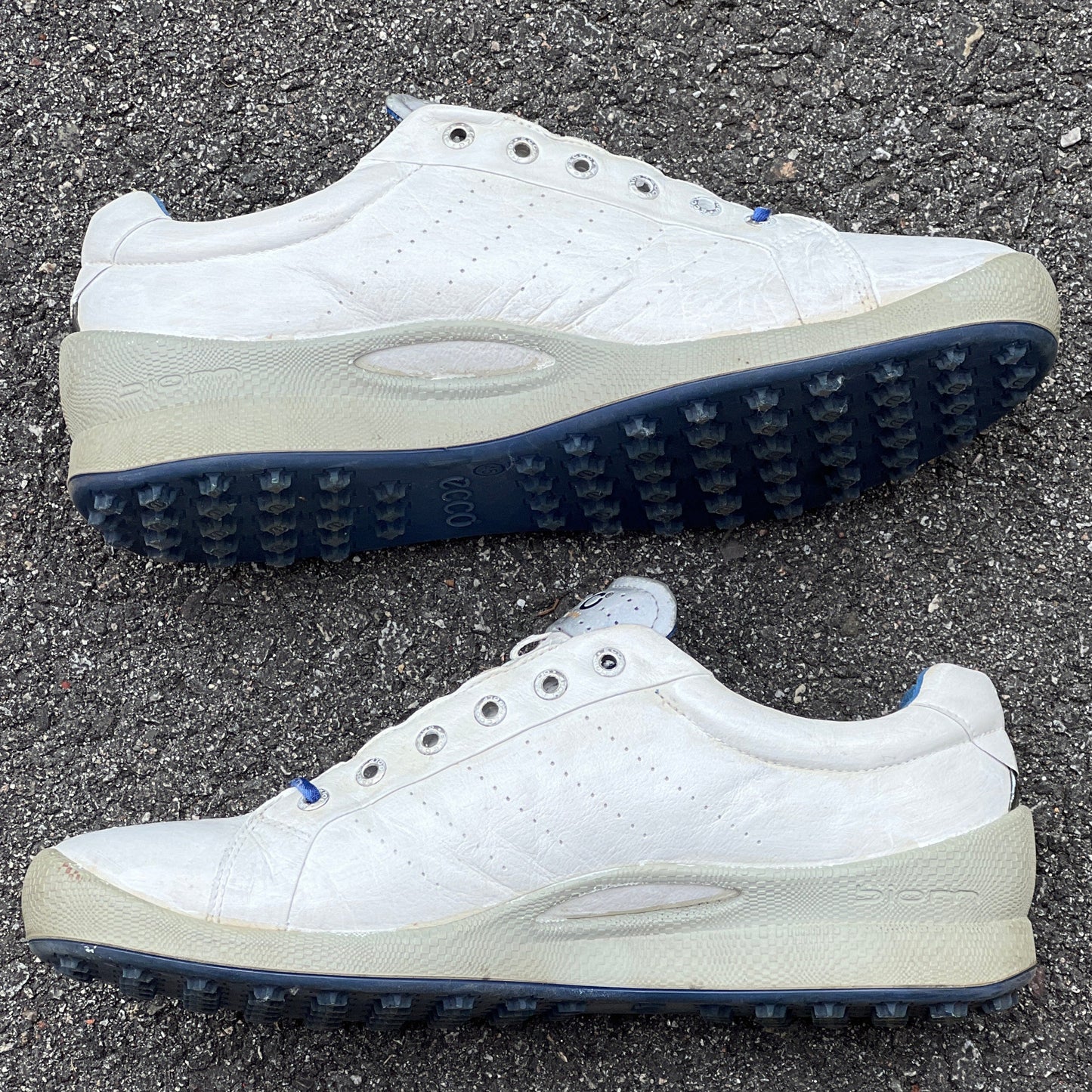 Men’s Ecco Biom Cleat-less Golf Shoe 45EU •White• Hydromax yak Leather