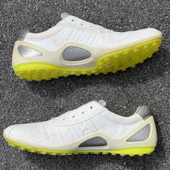 Men’s Ecco Biom Natural Motion Spikeless Golf Shoes 44EU -White/Citron- Hydromax Leather