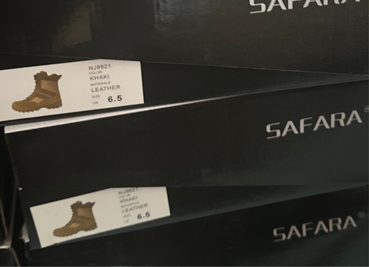 Safara NJ8821 Zippered Tactical Boot Leather/Nylon