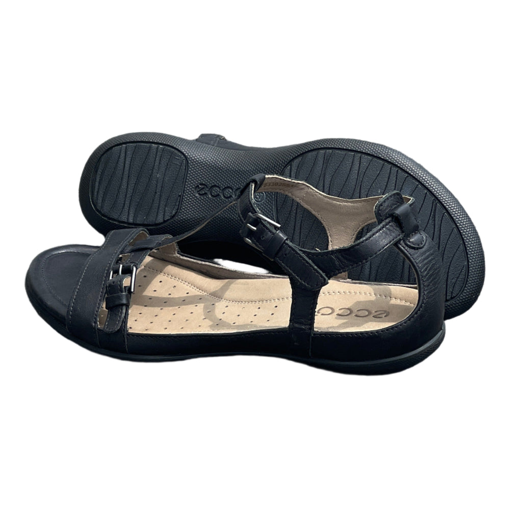 Ecco Women's T-Strap Sandal EU36M Black Leather