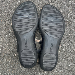 Ecco Women's T-Strap Sandal EU36M Black Leather