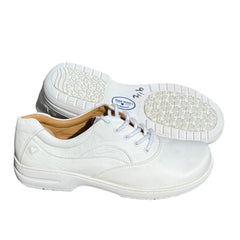 Women's NURSE MATES •Macie• Pillow-Top Oxford 9.5M White Leather