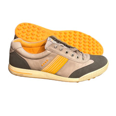 Men’s Ecco Street Premier Cleat-less Golf Shoe 45EU • Grey/Citron • Leather