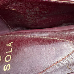 Woman’s Isola •Donna• Suede Smoking Shoe 10M Maroon Suede Leather