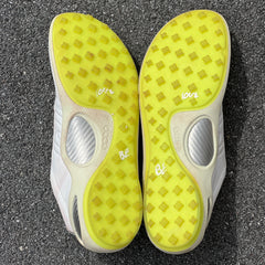 Men’s Ecco Biom Natural Motion Spikeless Golf Shoes 44EU -White/Citron- Hydromax Leather