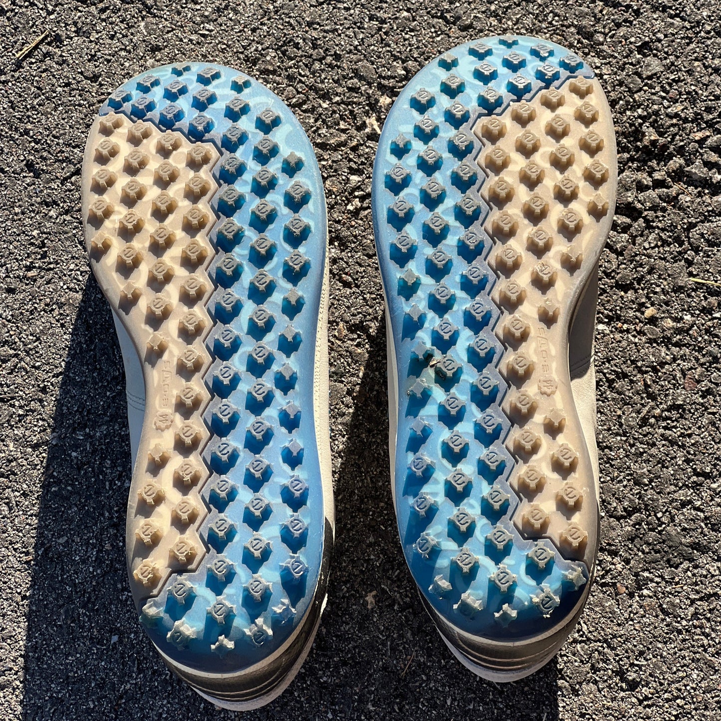 Men’s Ecco Biom Spikeless Golf Shoes 44EU -Grey/Blue- Hydromax Yak Leather