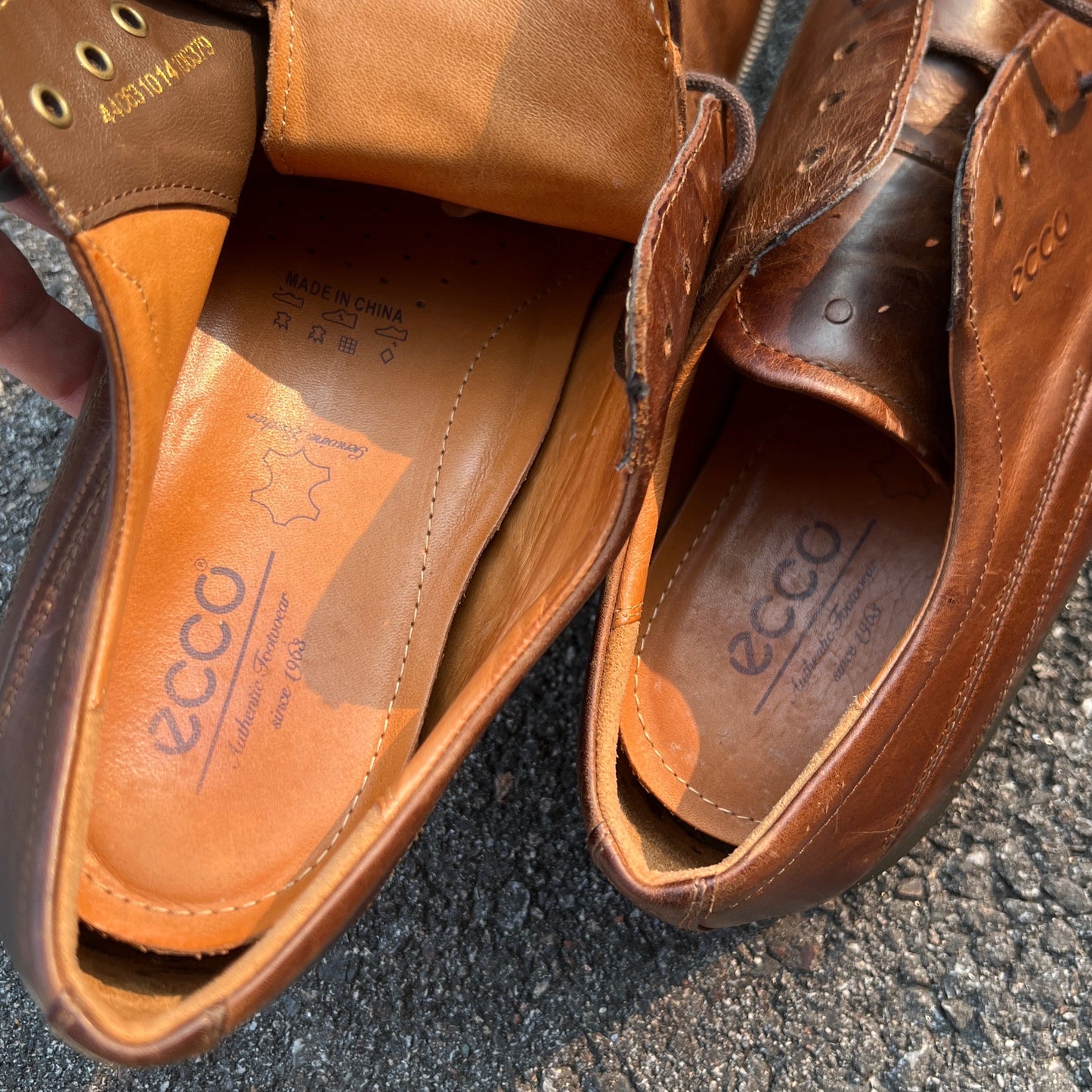 Men’s Ecco Derby Dress Oxford 44EU Brown Leather
