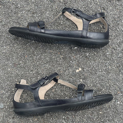 Ecco Women's T-Strap Sandal EU36M Black Leather