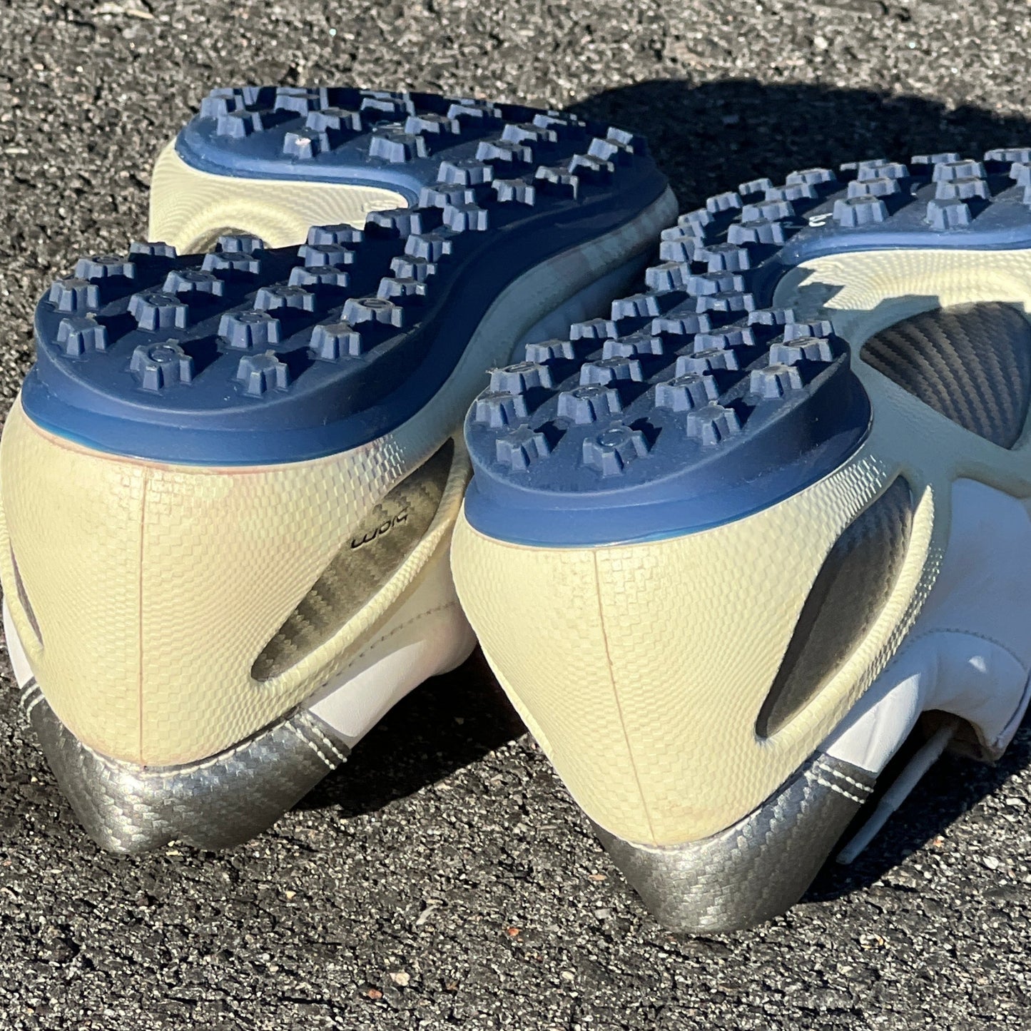 Men’s Ecco Biom Natural Motion Spikeless Golf Shoes 45EU -White/Blue- Hydromax Leather