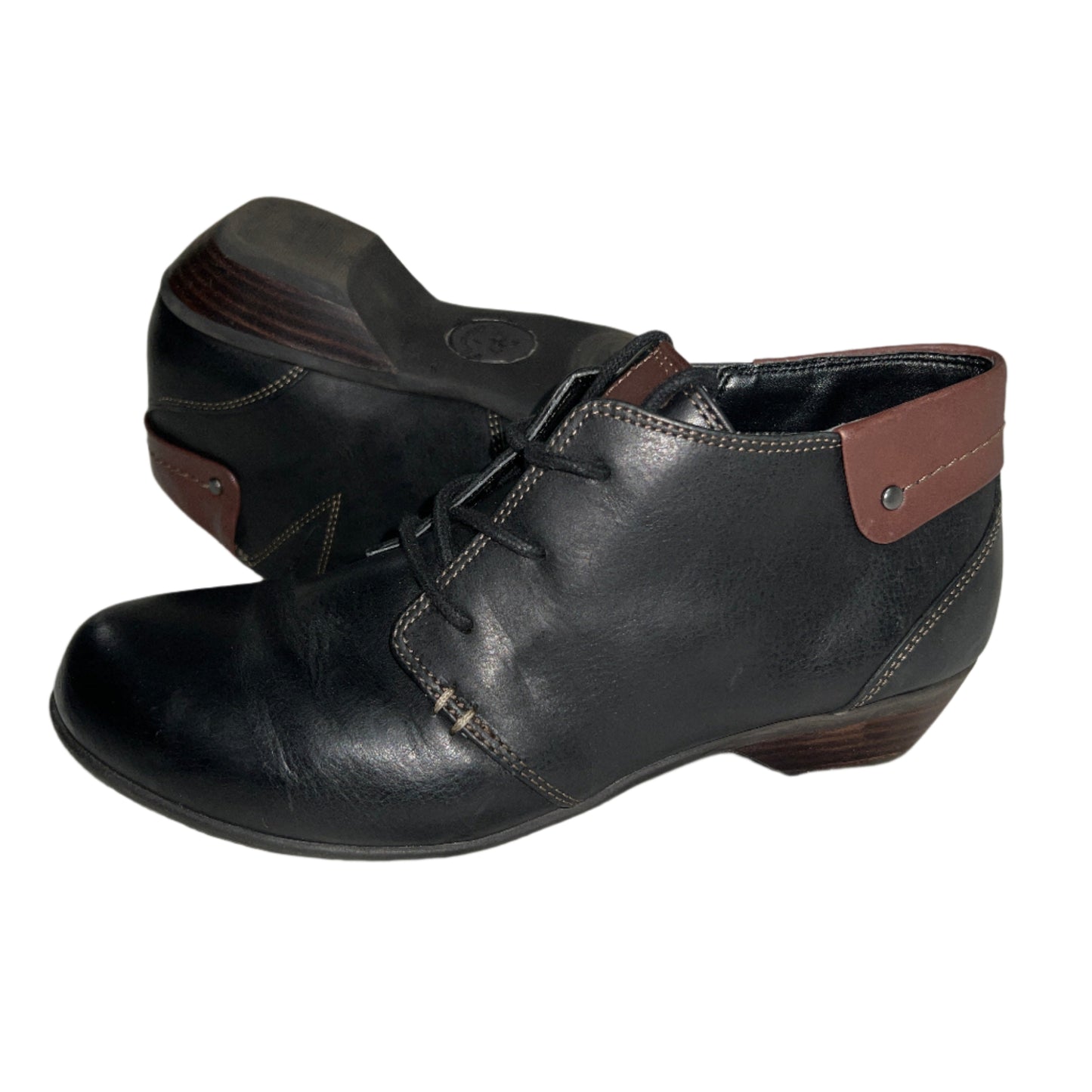 Women's Comfortiva •Rifton• Women's Lace-up Boots - Size 6.5M Black Leather