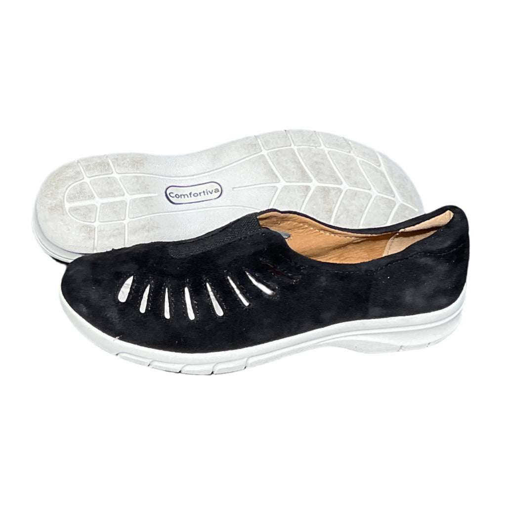 Comfortiva by SoftSpots Women’s •Tinsley• Comfort Slip-on 7.5M Black Suede