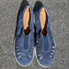 Comfortiva by SoftSpots Women’s •Tinsley• Comfort Slip on 8.5W Blue Suede