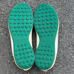 Men’s Ecco Biom Spikeless Golf Shoes 45EU -White/Green- Hydromax Yak Leather