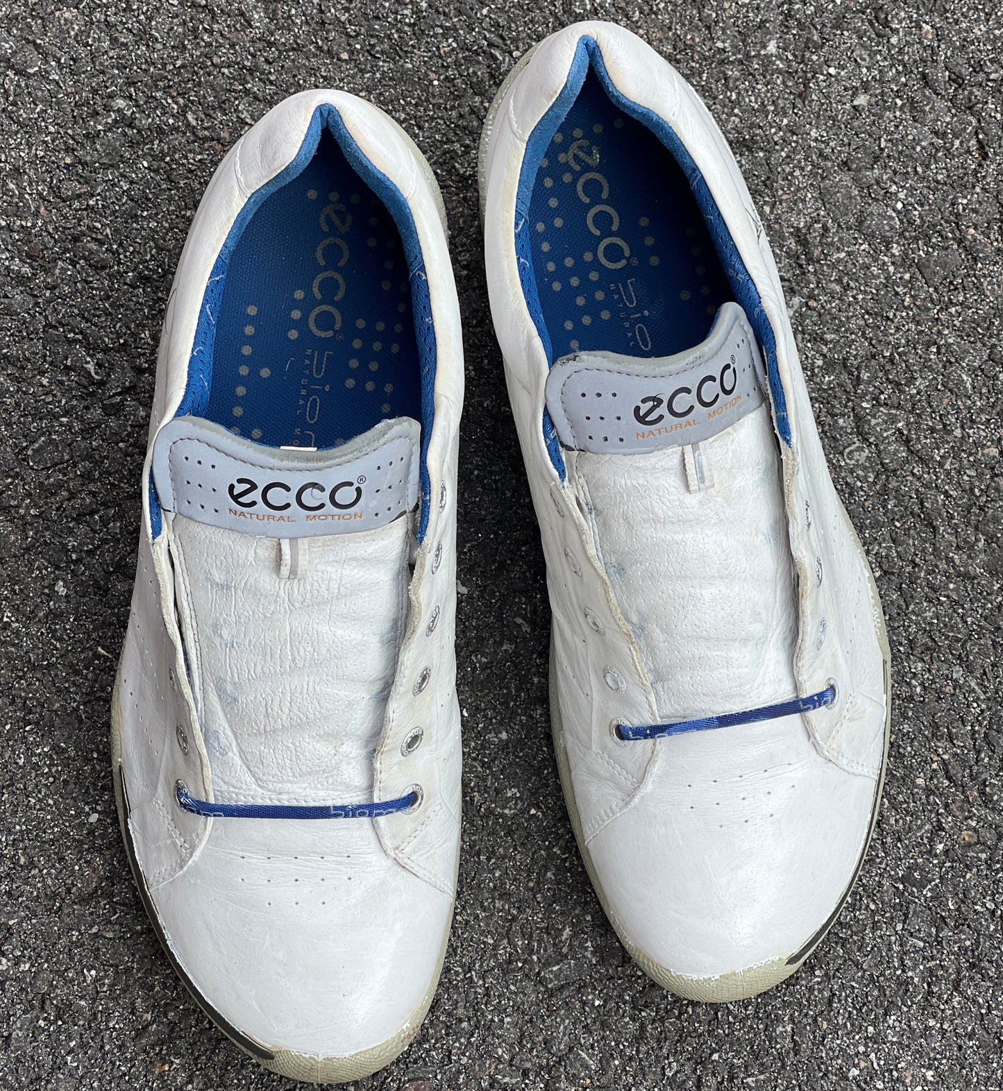 Men’s Ecco Biom Cleat-less Golf Shoe 45EU •White• Hydromax yak Leather