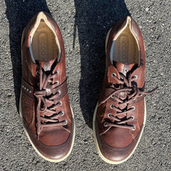 Men’s Ecco Street Premier Cleat-less Golf Shoe 46EU • Brown Reptile Embossed Hydromax Leather