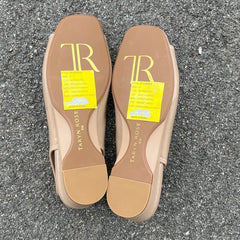 Women’s Taryn Rose •Karols• Peep-toe Sling-back 6M Nutmeg Patent Leather